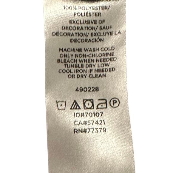 LOFT Womens floral black pinks red blouse size medium - Picture 5 of 6